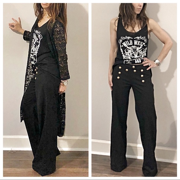 ✨LAST ONE ✨Black wide leg sailor style pants - Picture 8 of 8
